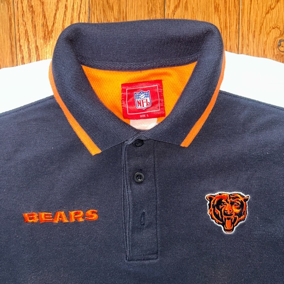Chicago Bears NFL Vintage Polo Shirt Size Large - Picture 2 of 3